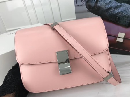 Celine Classic Box Flap Bag Original Calfskin Leather 3378 Pink