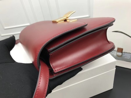 Celine Classic Box Flap Bag Original Calfskin Leather 3378 Red