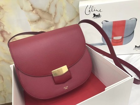 Celine Compact Trotteur Original Calfskin Leather 1269 Wine