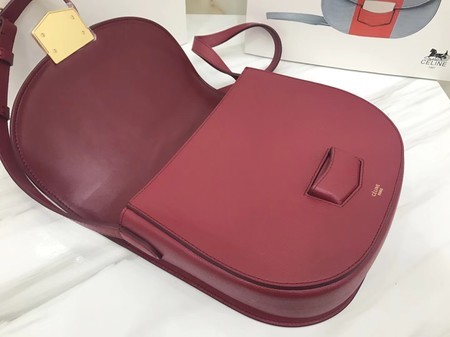 Celine Compact Trotteur Original Calfskin Leather 1269 Wine