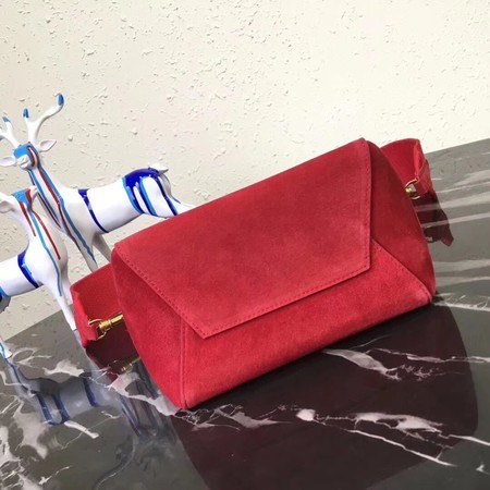 Celine Cabas Phantom Bags Original Nubuck Leather 3370 Red