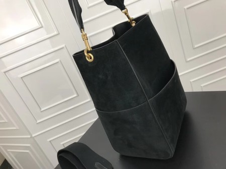 Celine SEAU SANGLE Cabas Bags Original Nubuck Leather 3369 Black