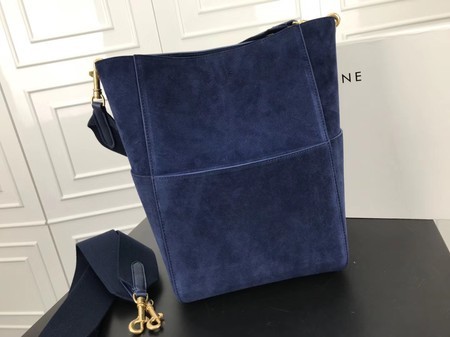 Celine SEAU SANGLE Cabas Bags Original Nubuck Leather 3369 Blue