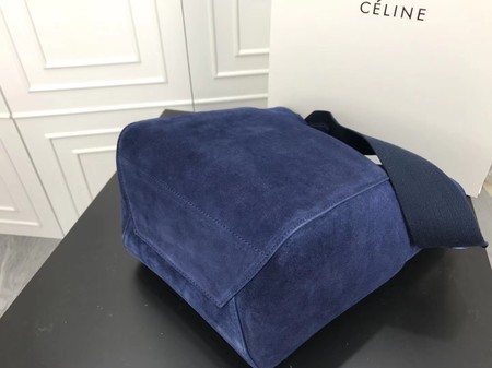 Celine SEAU SANGLE Cabas Bags Original Nubuck Leather 3369 Blue