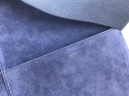 Celine SEAU SANGLE Cabas Bags Original Nubuck Leather 3369 Blue