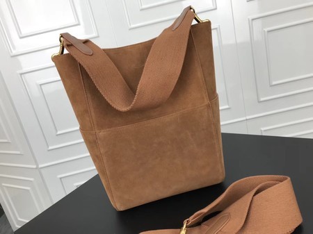 Celine SEAU SANGLE Cabas Bags Original Nubuck Leather 3369 Brown