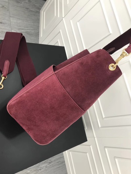 Celine SEAU SANGLE Cabas Bags Original Nubuck Leather 3369 Wine