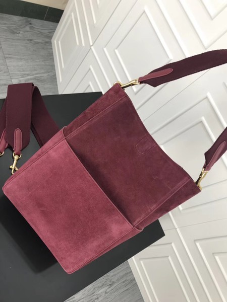 Celine SEAU SANGLE Cabas Bags Original Nubuck Leather 3369 Wine