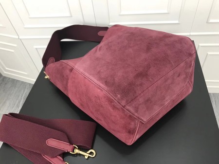 Celine SEAU SANGLE Cabas Bags Original Nubuck Leather 3369 Wine