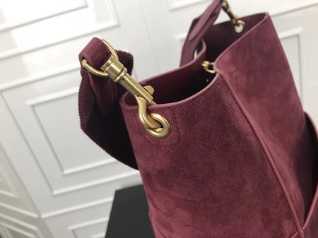 Celine SEAU SANGLE Cabas Bags Original Nubuck Leather 3369 Wine