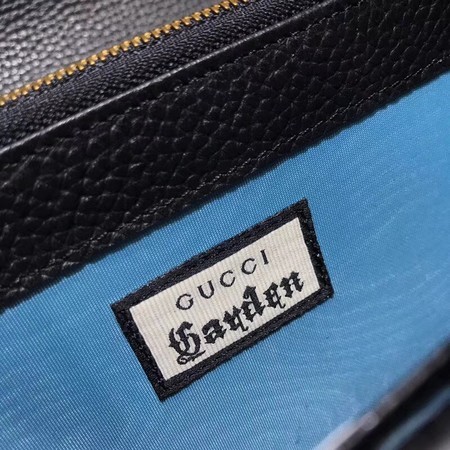 Gucci BugBat Shoulder Bag Calfskin Leather 516920 Black