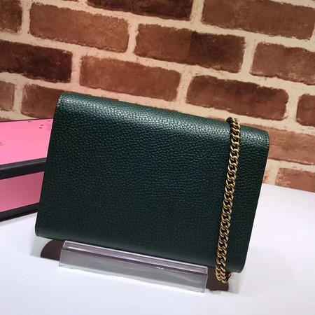 Gucci BugBat Shoulder Bag Calfskin Leather 516920 Green