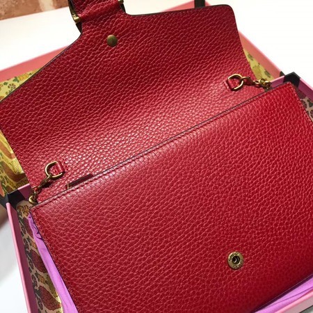 Gucci BugBat Shoulder Bag Calfskin Leather 516920 Red