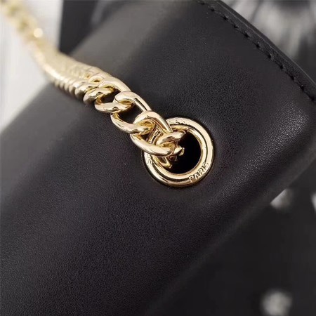 Yves Saint Laurent Classic Calfskin Leather Shoulder Bag 311227 Black&Gold