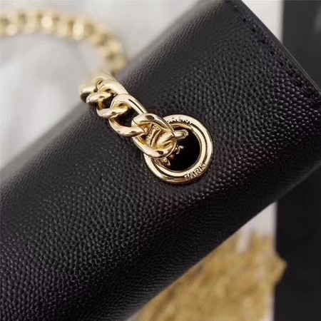 Yves Saint Laurent Classic Cannage Patterns Shoulder Bag 26702 Black&Gold