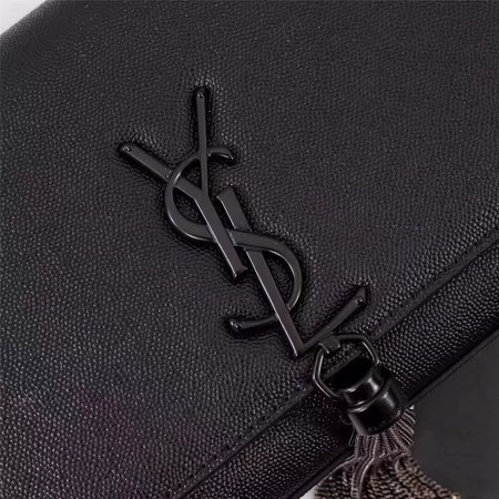 Yves Saint Laurent Classic Cannage Patterns Shoulder Bag 26702 Black