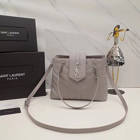 Yves Saint Laurent LOULOU Original Leather Tote Bag 502717 Grey