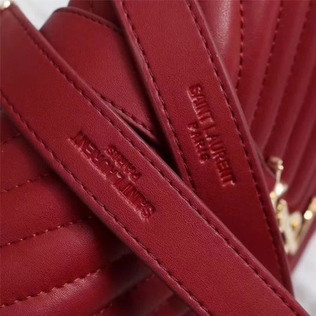 Yves Saint Laurent MONOGRAMME Calfskin Leather Shoulder Bag 26588 Marroon