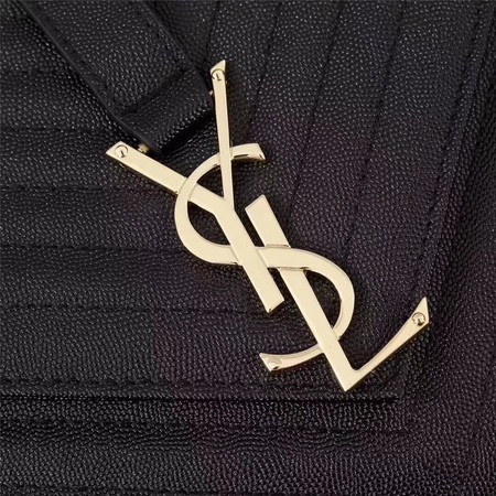 Yves Saint Laurent MONOGRAMME Cannage Patterns Shoulder Bag 26588 Black