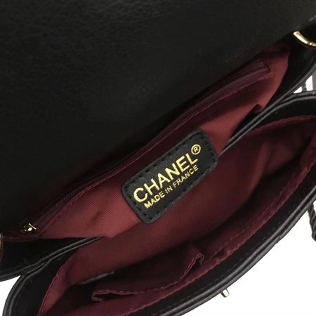 Chanel Calfskin Leather Shoulder Bag 1245 Black