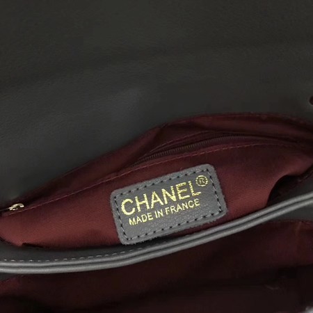 Chanel Calfskin Leather Shoulder Bag 1245 Grey