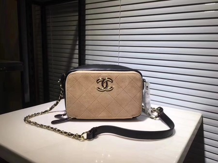 Chanel Calfskin Leather Shoulder Bag 56987 Apricot&Brown