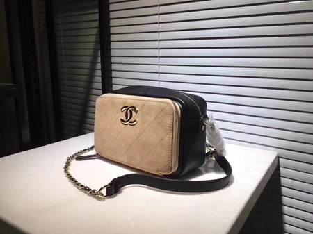 Chanel Calfskin Leather Shoulder Bag 56987 Apricot&Brown