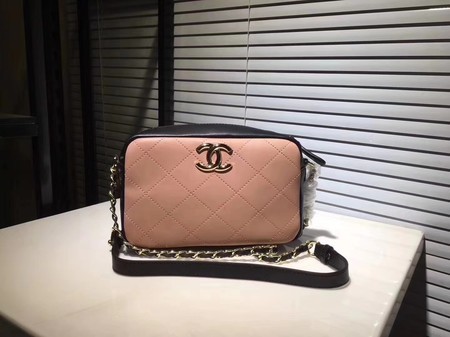 Chanel Calfskin Leather Shoulder Bag 56987 Pink&Blue