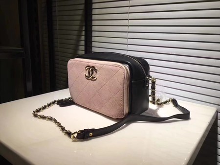 Chanel Calfskin Leather Shoulder Bag 56987 Pink&Red