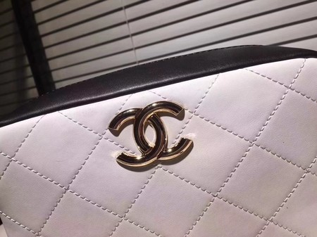 Chanel Calfskin Leather Shoulder Bag 56987 White&Purple