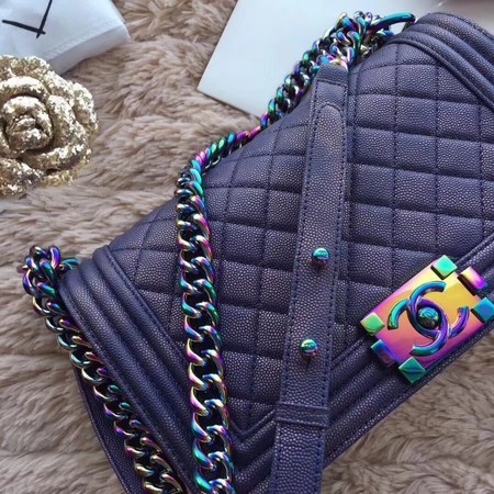 Chanel Le Boy Flap Shoulder Bag Cannage Patterns F67086 Black