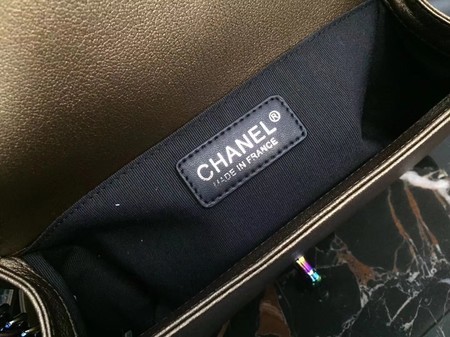 Chanel Le Boy Flap Shoulder Bag Sheepskin Leather D67086 Bronze