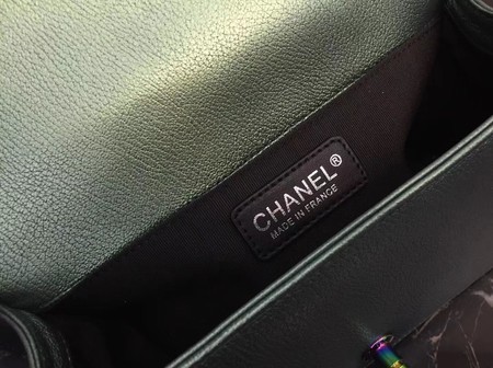 Chanel Le Boy Flap Shoulder Bag Sheepskin Leather D67086 Green