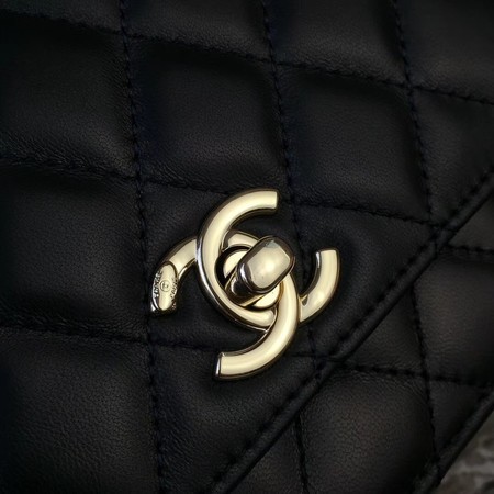 Chanel WOC Original Sheepskin Leather Shoulder Bag D33814 Black