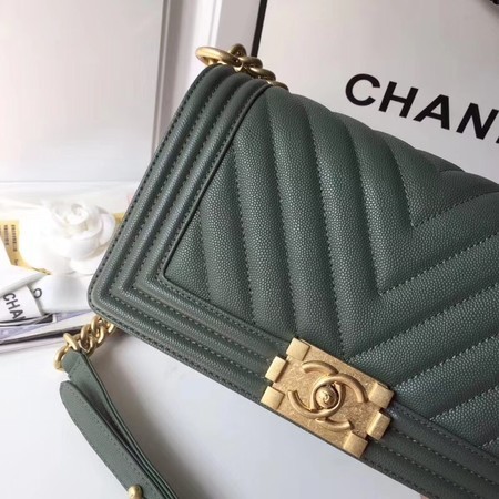 Boy Chanel Original Cannage Patterns Bag 67086 Green