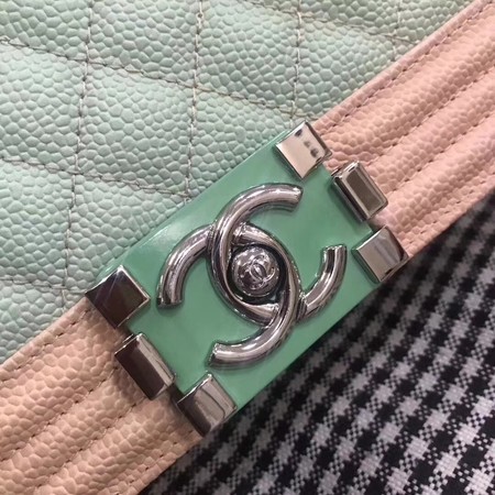 Boy Chanel Original Cannage Patterns Rainbow Bag 67086 Pink