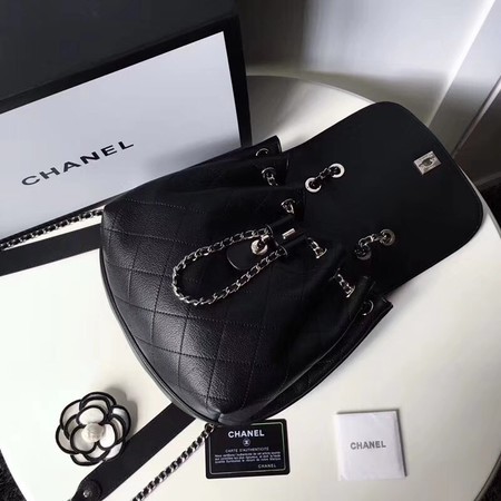 Chanel Backpack Original Cannage Patterns 5697 Black