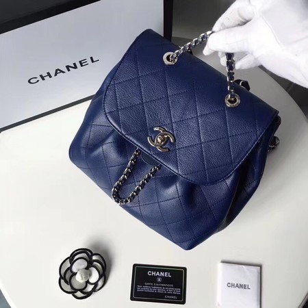 Chanel Backpack Original Cannage Patterns 5697 Blue