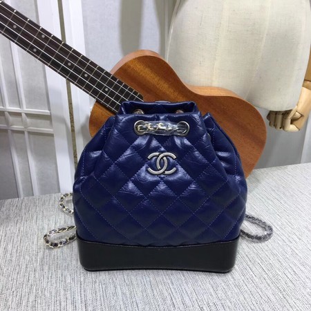 Chanel Gabrielle Backpack Sheepskin Leather 7027 Blue