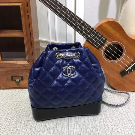 Chanel Gabrielle Backpack Sheepskin Leather 7027 Blue