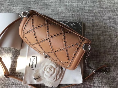 Chanel Original Calfskin Leather Shoulder Bag 4569 Apricot