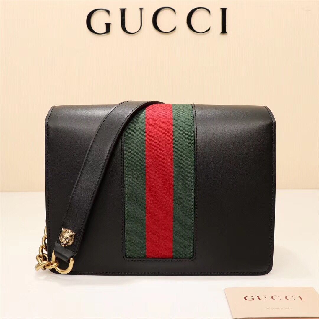 Gucci GG Marmont Leather Shoulder Bag 476468 black