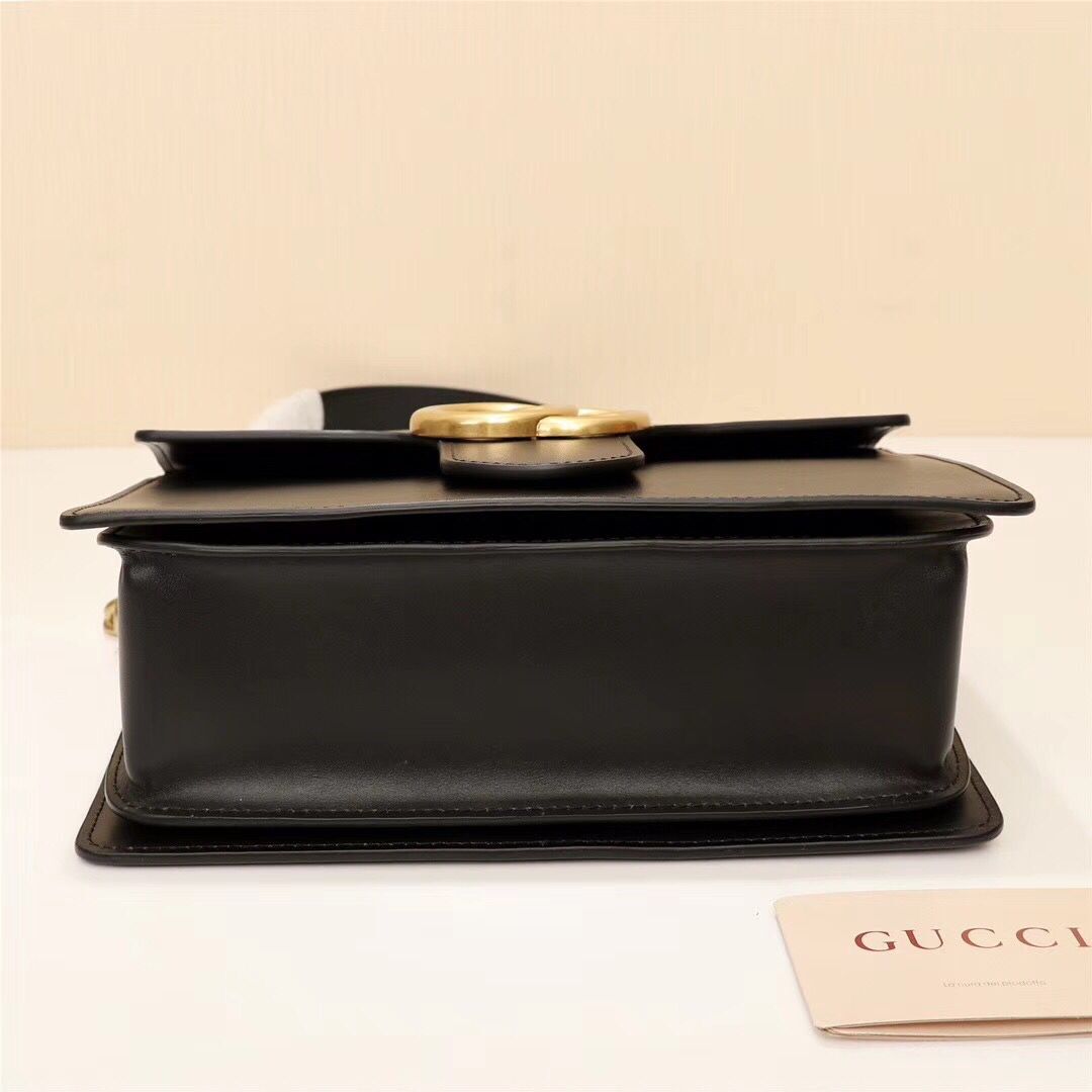 Gucci GG Marmont Leather Shoulder Bag 476468 black