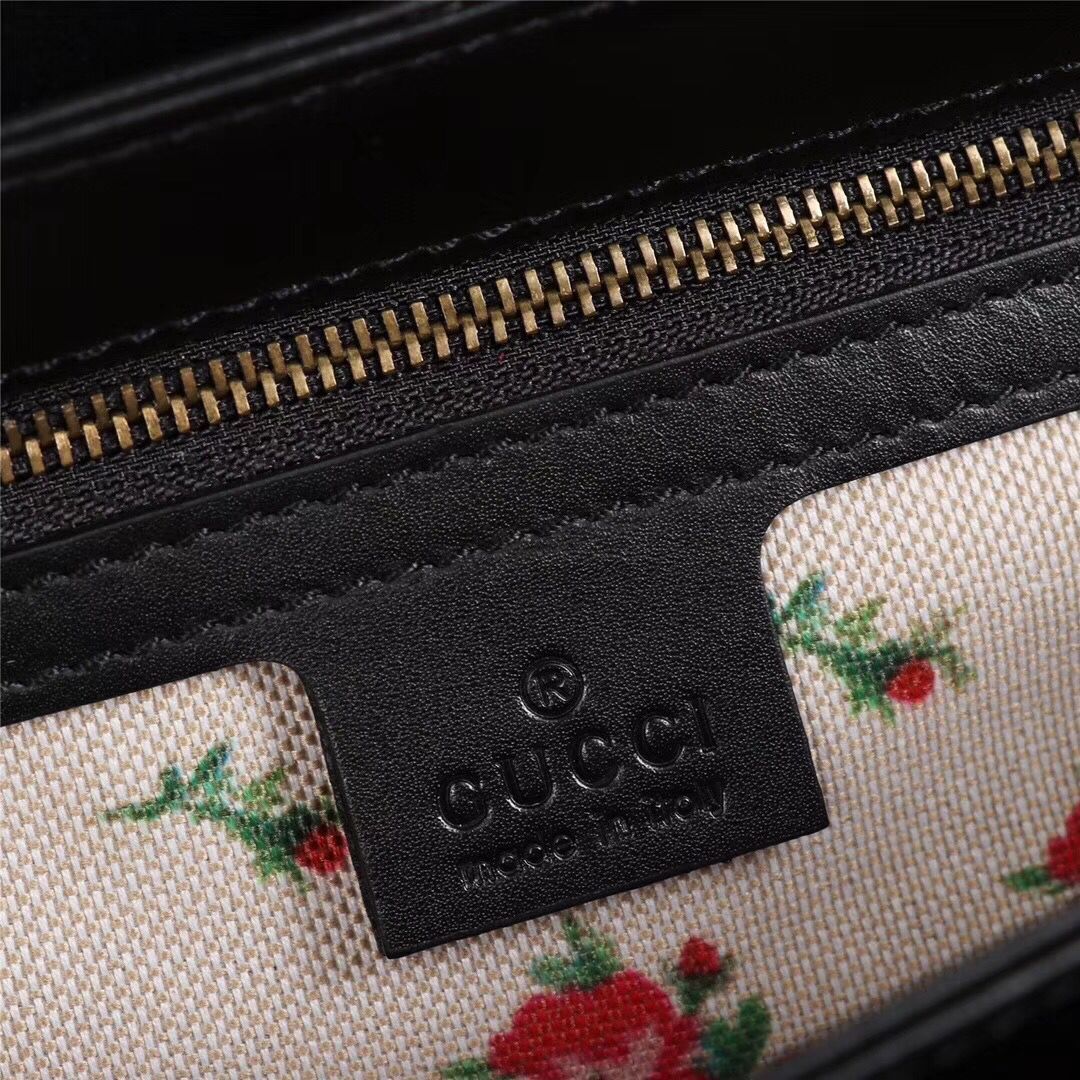 Gucci GG Marmont Leather Shoulder Bag 476468 black