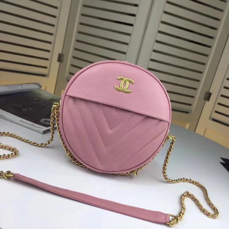 Chanel Sheepskin Leather Shoulder Bag 3698 pink