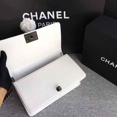 Chanel LE BOY Shoulder Bag Sheepskin Leather A67086 white