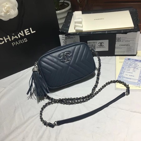 Chanel Original Sheepskin Leather Shoulder Bag 22500 Royal Blue