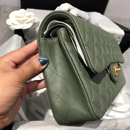 Chanel Flap Shoulder Bag Original Caviar Leather CF1112 green