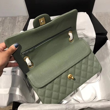 Chanel Flap Shoulder Bag Original Caviar Leather CF1112 green