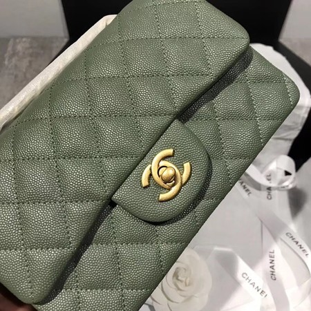 Chanel Flap Shoulder Bag Original Caviar Leather CF1116 green